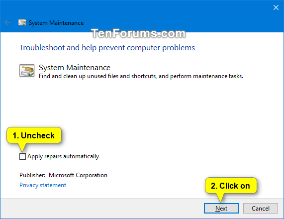 Run System Maintenance Troubleshooter in Windows-system_maintenance_troubleshooter_run_as_administrator-4.png