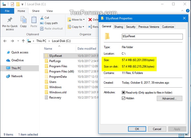 How to Delete $SysReset folder in Windows 10-sysreset_folder-1.jpg