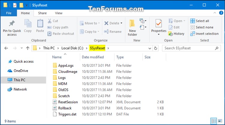 How to Delete $SysReset folder in Windows 10-sysreset_folder-2.jpg