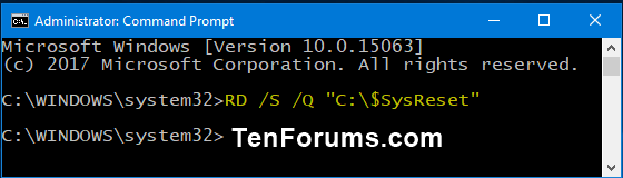 How to Delete $SysReset folder in Windows 10-delete_-sysreset_folder-command.png