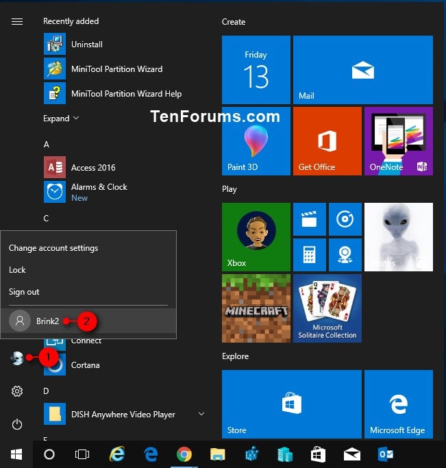 how to enable switch user option in windows 10
