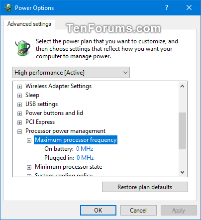 Modifica la frequenza massima del processore in Windows 10-maximum_processor_frequency.png