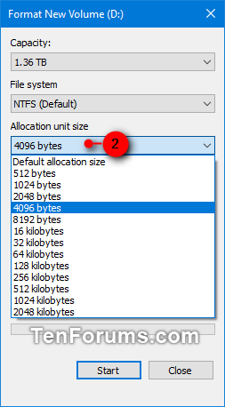 format disk windows 10