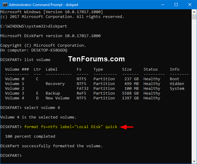 Format Disk Or Drive In Windows 10 Tutorials