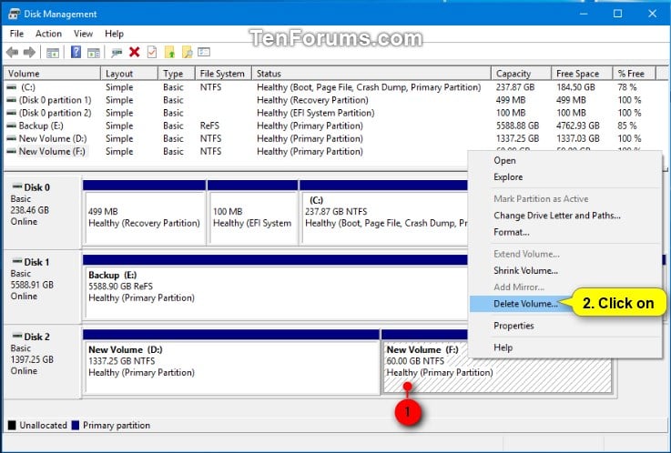 command 11 volume partition disk