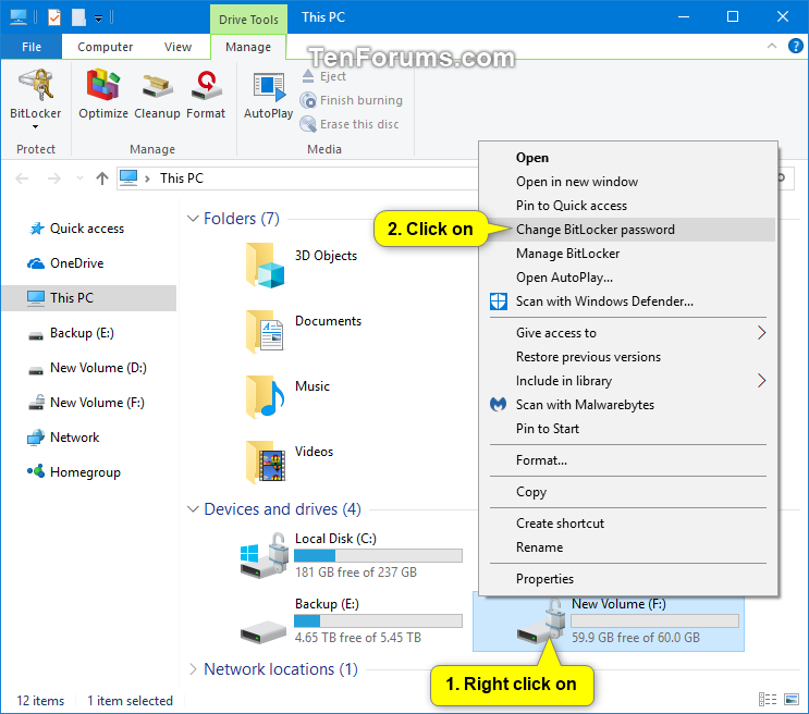 how to change bitlocker password windows 11