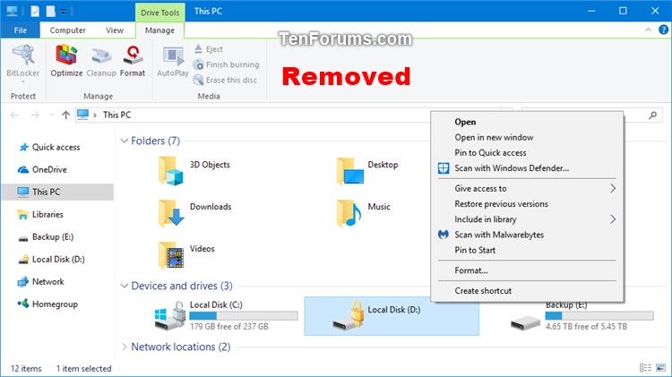 Add or Remove Unlock Drive Context Menu in Windows-unlock_drive_removed.jpg