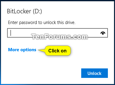 how to unlock bitlocker without password