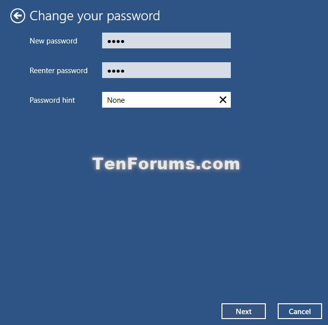 how to change password for microsoft account in windows 10