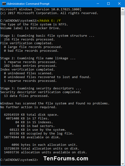 Use BitLocker Repair Tool to Recover Encrypted Drive in Windows-chkdsk.png