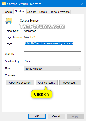 Create Cortana Settings Shortcut in Windows 10-shortcut3.png