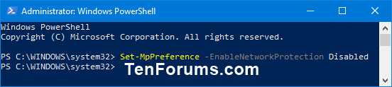 Enable Windows Defender Exploit Guard Network Protection in Windows 10-windows_defender_network_protection_powershell-2.png