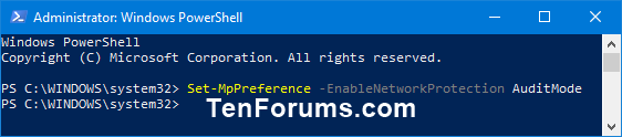 Enable Windows Defender Exploit Guard Network Protection in Windows 10-windows_defender_network_protection_powershell-3.png