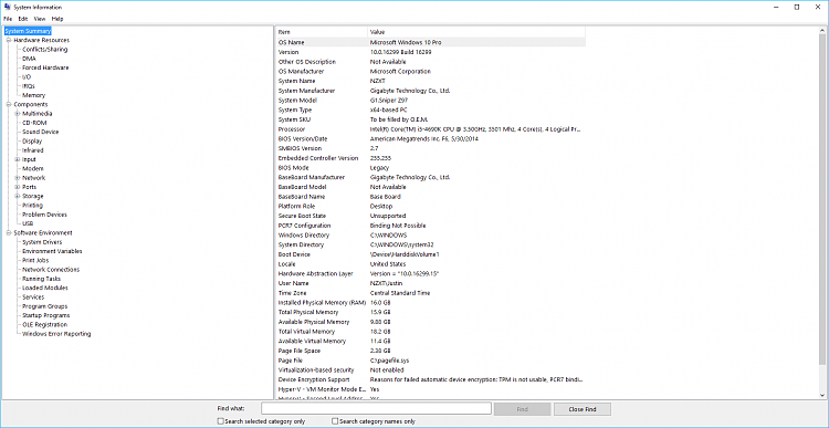 Collecting System Specifications in Windows-msinfo322.png