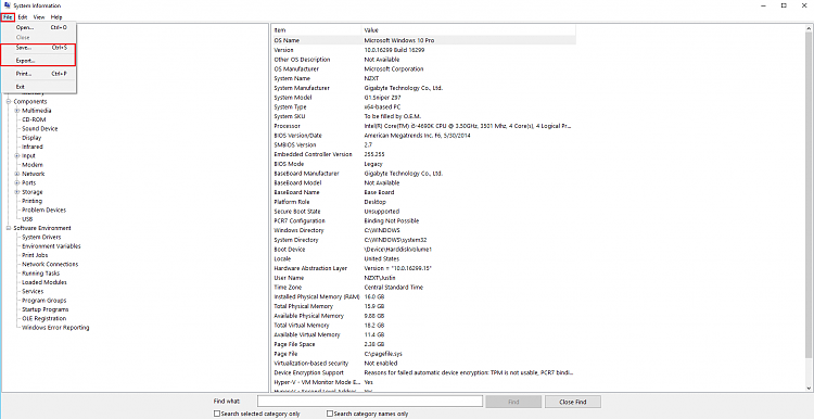 Collecting System Specifications in Windows-msinfo323.png