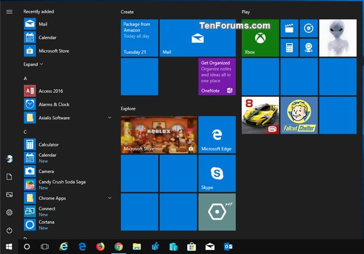 Reset Start Layout In Windows 10 Tutorials