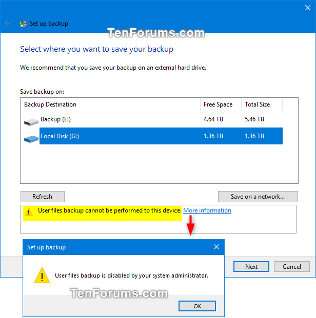 Enable or Disable User Files Backup in Windows Backup in Windows 10-windows_backup_files_disabled-1.png