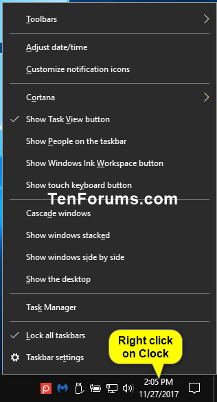Enable or Disable Taskbar Context Menus in Windows 10-taskbar_clock_context_menu.png