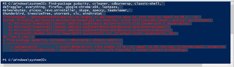 PowerShell PackageManagement (OneGet) - Install Apps from Command Line-find-package-error.png