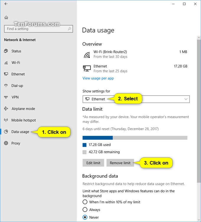 Set Data Limit for Cellular, Wi-Fi and Ethernet Networks in Windows 10-remove_data_limit-1.jpg