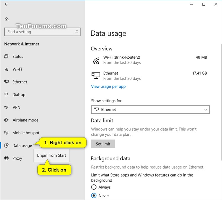 Add Data Usage Live Tile to Start in Windows 10-unpin_from_start_data_usage.jpg