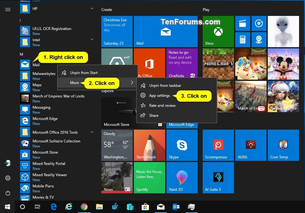 Terminate Microsoft Store Apps in Windows 10 Tutorials