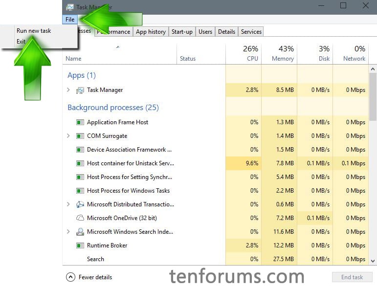 Enable Vista Task Manager