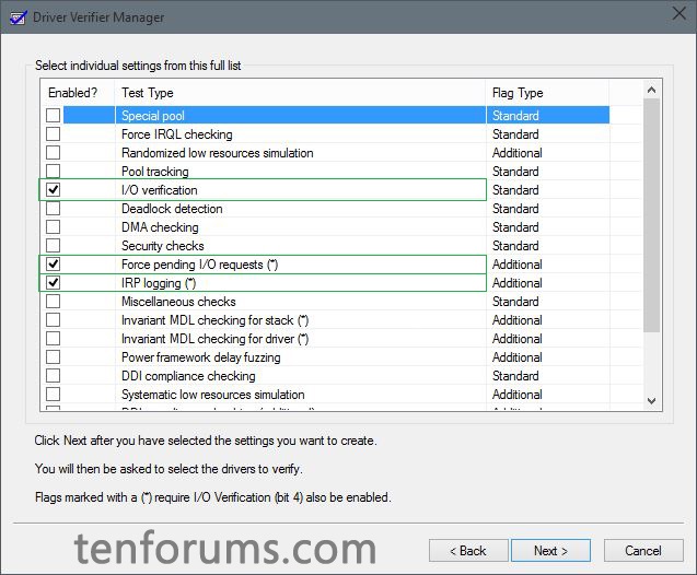 Enable and Disable Driver Verifier in Windows 10-change-standard-settings.jpg