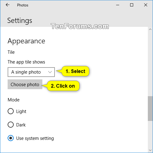 Change Photos app Live Tile Appearance on Start Menu in Windows 10-photos_app_tile_settings-3.png