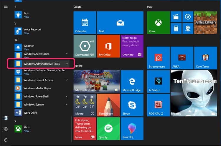How to Restore Default Administrative Tools in Windows 10-start.jpg