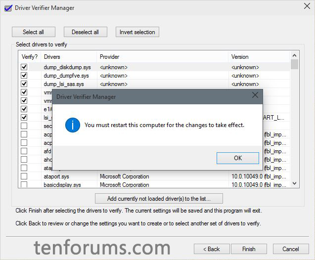 Enable and Disable Driver Verifier in Windows 10-finish-enabling.jpg