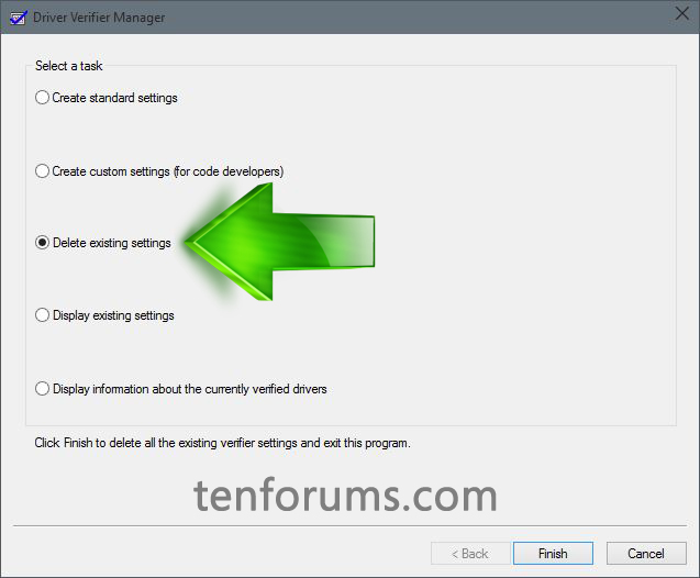 Enable and Disable Driver Verifier in Windows 10-delete-existing-settings.jpg