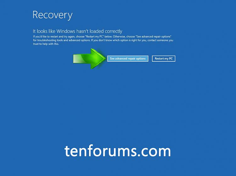 Troubleshoot Windows 10 failure to boot using Recovery Environment-recovery.jpg