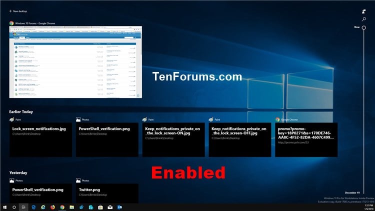 windows 10 disable timeline in task view