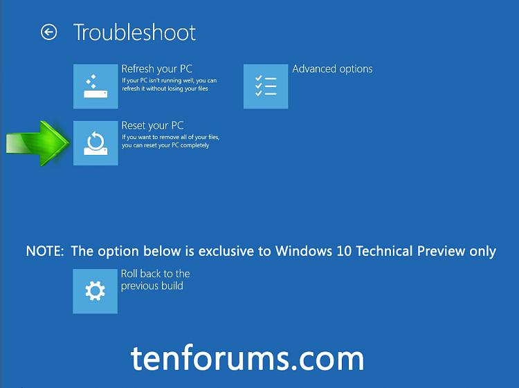 Troubleshoot Windows 10 failure to boot using Recovery Environment-cick-reset-your-pc.jpg