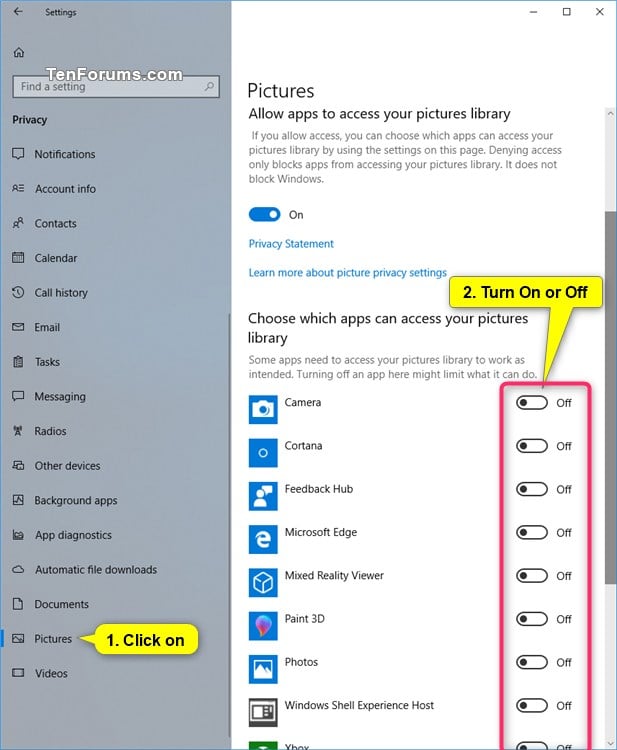 Allow or Deny OS and Apps Access to Pictures Library in Windows 10-pictures_library_access_for_specific_apps.jpg
