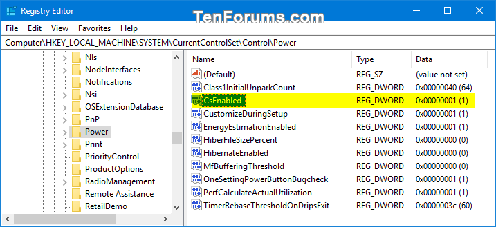 Add or Remove Sleep in Power menu in Windows 10-csenabled.png
