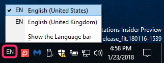 Turn On or Off Language Bar and Input Indicator in Windows 10-language_bar_docked_in_taskbar-1.png