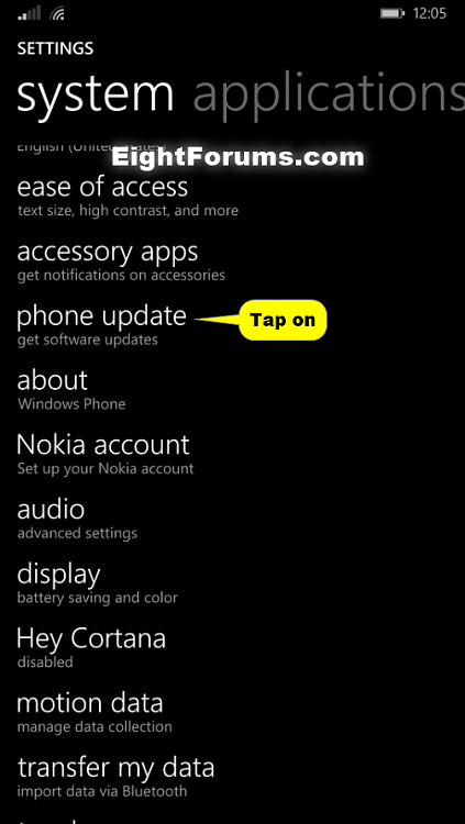 Windows 10 Mobile Insider Preview for Phones - Update to-windows_phone_8_check_for_software_update-2.png