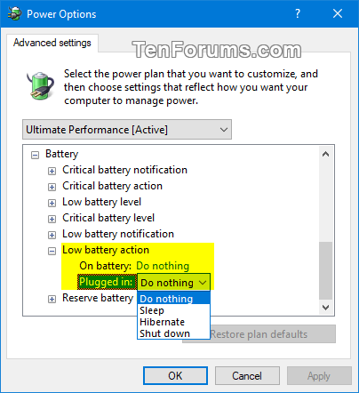 Change Battery Notification, Level, and Action Settings in Windows-low_battery_action.png