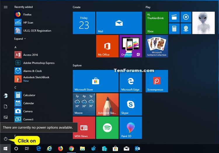 Disable Shut Down, Restart, Sleep, and Hibernate in Windows 10-start_menu.jpg