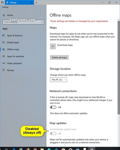 Enable or Disable Automatic Updates for Offline Maps in Windows 10-map_updates_disabled.jpg