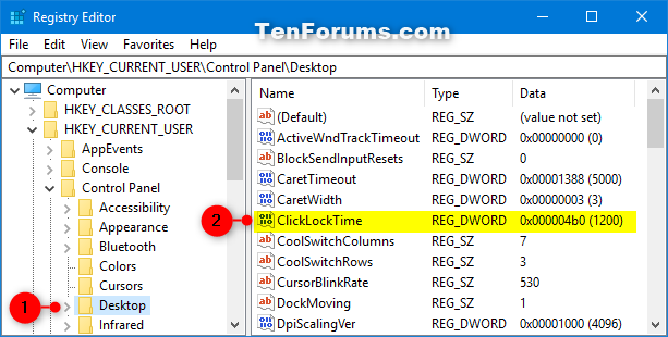 Turn On or Off Mouse ClickLock in Windows-clicklock_settings_regedit-1.png