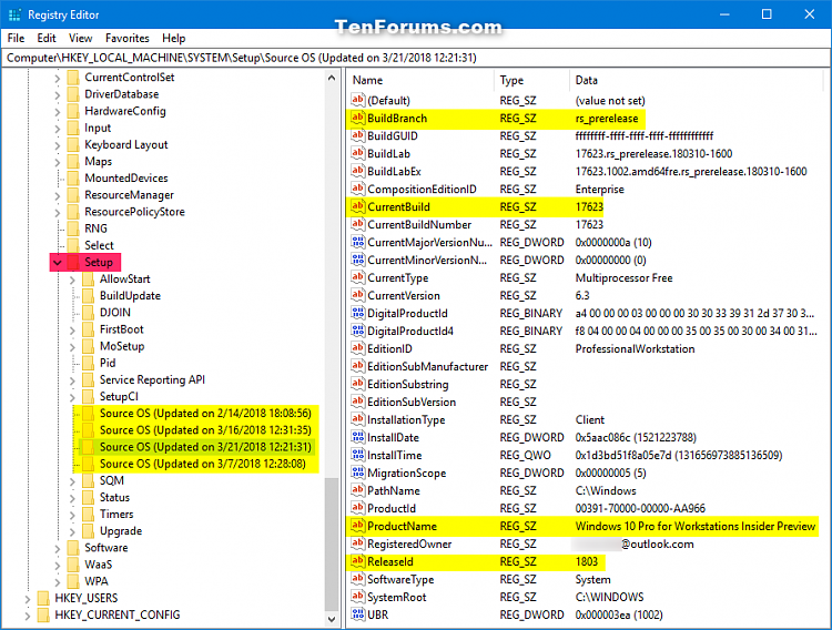 View Windows Upgrade History in Windows 10-windows_upgrade_history_regedit.png