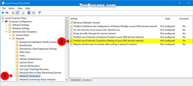 disable windows 10 group policy