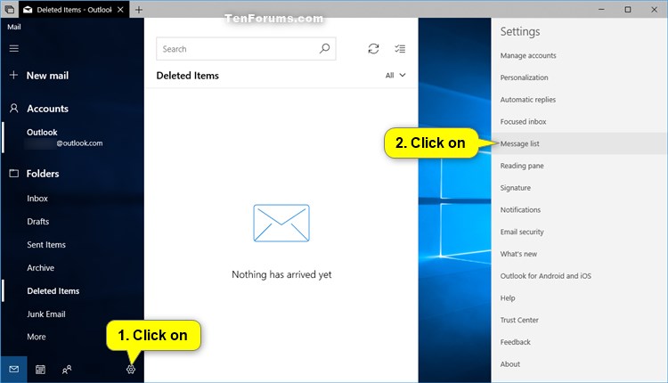 Turn On or Off Swipe Actions in Windows 10 Mail app-mail_message_list-1.jpg