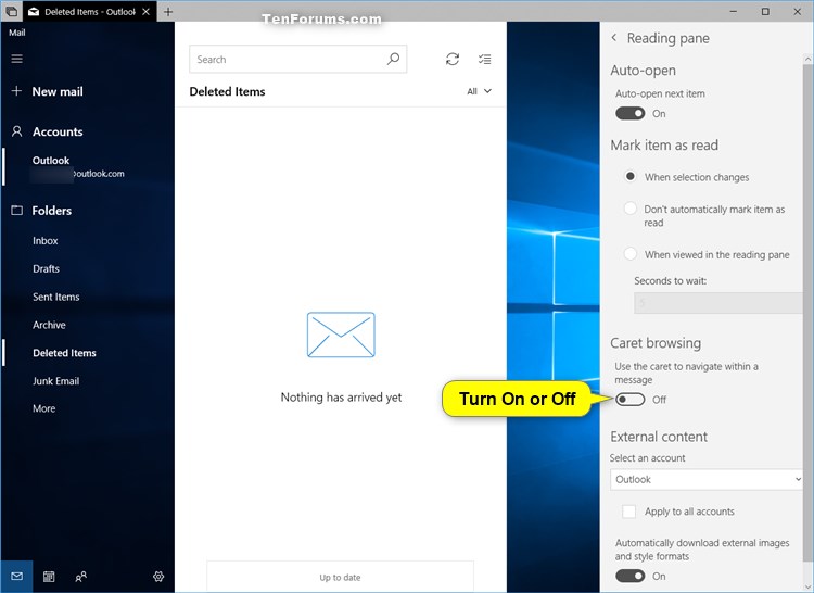 Turn On or Off Caret Browsing in Windows 10 Mail app-mail_reading_pane-2.jpg