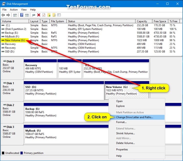 remove usb drive letter assignment