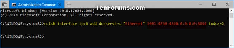 Change IPv4 and IPv6 DNS Server Address in Windows-netsh_interface_ipv6_alternate.jpg