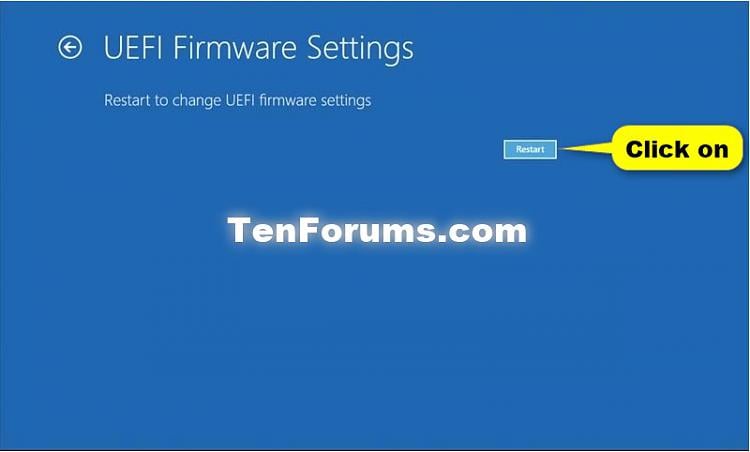 Boot To Uefi Firmware Settings From Inside Windows Tutorials
